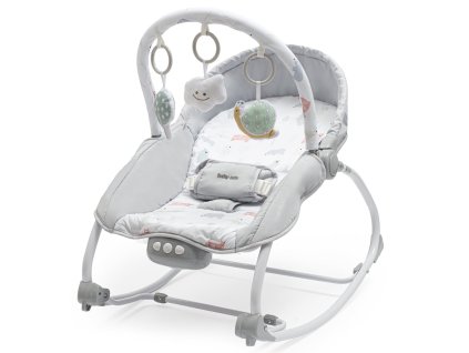 Multifunkční houpací lehátko pro miminko Baby Mix hlemýžď (Barva Šedá)