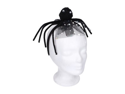 Set karneval - čelenka s ozdobou černý pavouk