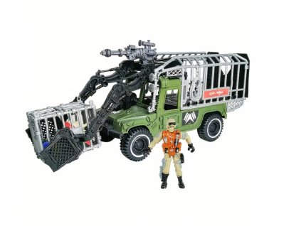 Voják Lovec dinosaurů set s nákladním autem 40 cm