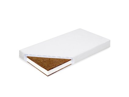Matrace do kolébky New Baby STANDARD 80x40x8 cm kokos-molitan-kokos bílá (Barva Bílá)