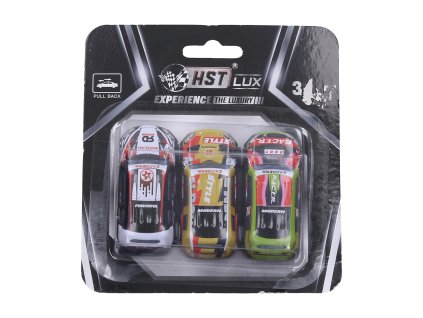 Auto kovové na zpětné natažení 6,8 cm set 3ks assort