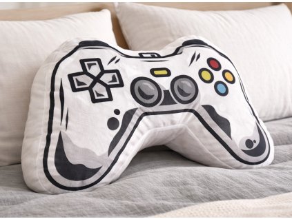 Polštářek 3D GAMEPAD ovladač světle šedý