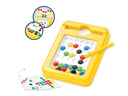 Tabulka s barevnými magnetkami 12x16,5 cm.