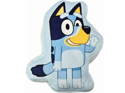 Polštářek 3D BLUEY Wave plyšový modrý