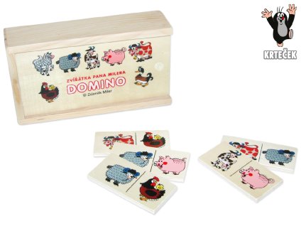 Domino dřevěné Krtek 16x9,2x4,5 cm