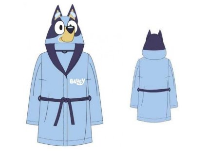 Dětský župan BLUEY coral fleece modrý