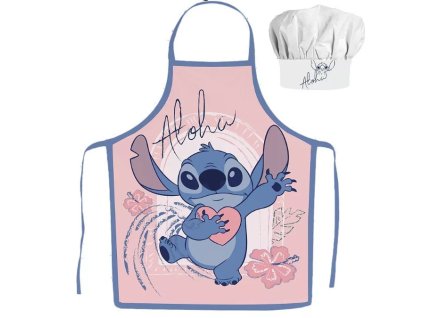 Dětská zástěra LILO S ATITCH aloha set s čepicí