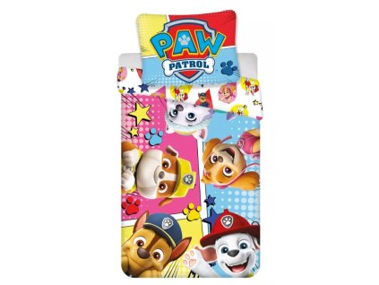 Dětské bavlněné povlečení TLAPKOVÁ PATROLA  v klidu po akci vícebarevné 140x200