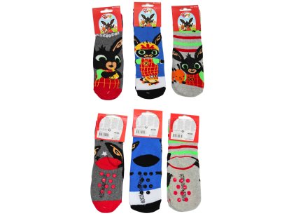 Chlapecké ponožky s protiskluzem ZAJÍČEK BING teplé