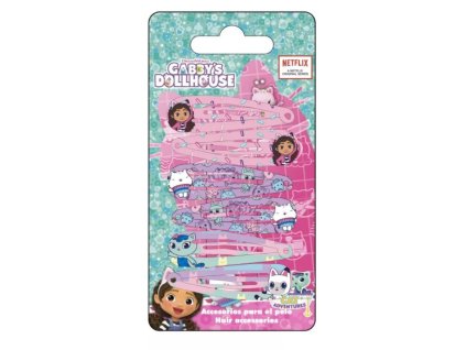 Dívčí sponky - prolamovačky GÁBININ KOUZELNÝ DOMEK sada 6 kusů