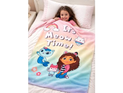 Dětská deka GÁBININ KOUZELNÝ DOMEK Je čas mňoukat