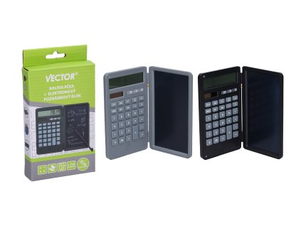 Kalkulačka + elektronický poznámkový blok VECTOR assort