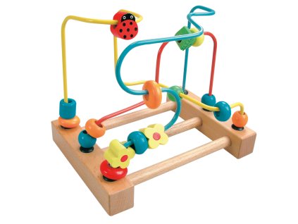 Labyrint s beruškou dřevěný 16cm