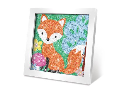 Kreativní set obraz s kamínky liška 17cm