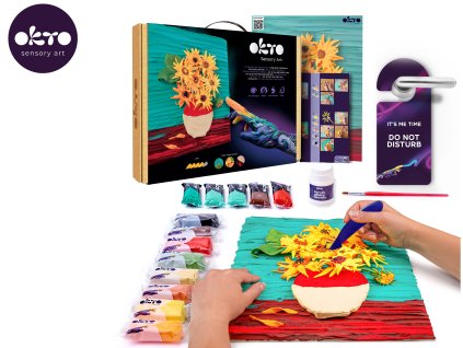 OKTO SENSOTY ART výtvarná sada motiv ”Slunečnice” 30x40 cm