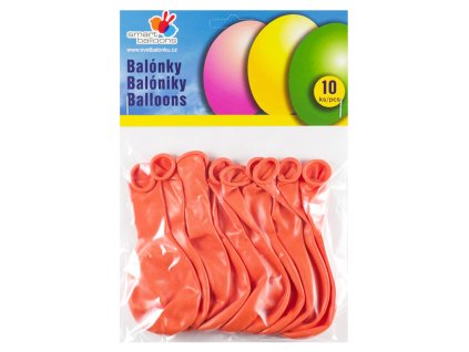 Balónek nafukovací - sada 10ks ORANŽOVÉ 26cm