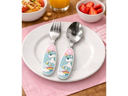 Dětský nerez příbor UNICORN - JEDNOROŽEC
