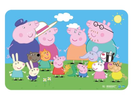 Dětská jídelní podložka PEPPA PIG a celá parta 43x28