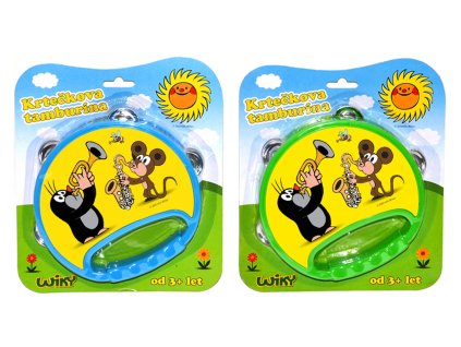 Dětská tamburína Krtek 18 cm assort