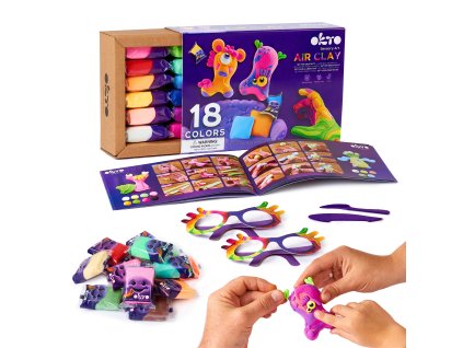 OKTO Samoschnoucí modelovací hmota set 18 barev