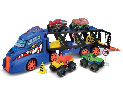 Tahač s monster truck dráhou 45cm