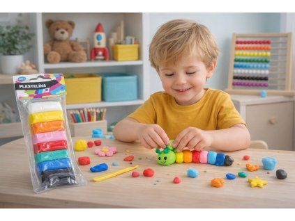 Plastelína BAREVNÉ VÁLEČKY 10 ks