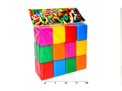 Stavebnice kostky 12 ks