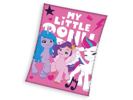 CBX235004MLP Dětská deka MY LITTLE PONY 3 poníci polar fleece 130x170cm růžová