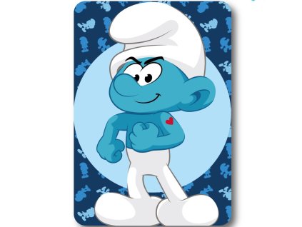 FML367550 Dětská deka ŠMOULOVÉ Silák polar fleece 100x140cm modrá