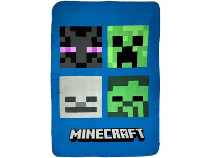JFK032138 Dětská deka MINECRAFT polar fleece 100x150cm modrá