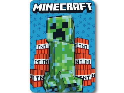 FML367512 Dětská deka MINECRAFT TNT polar fleece 100x140cm modrá