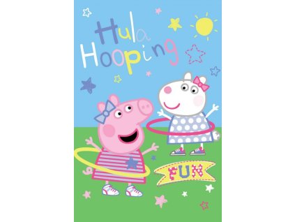 JFK034383 Dětská deka PEPPA PIG Hula polar fleece 100x150cm