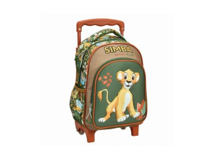 GIM34126072 Dětský cestovní batoh na kolečkách LVÍ KRÁL SIMBA zelený 30 cm