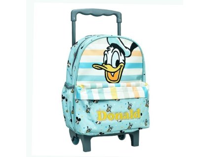 GIM34089073 Dětský cestovní batoh na kolečkách DISNEY KAČER DONALD s barevnými proužky modrý 30 cm