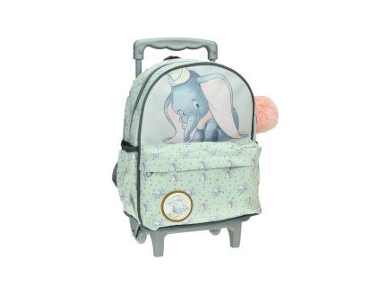 GIM34123073 Dětský cestovní batoh na kolečkách DISNEY DUMBO mentolovošedý 30 cm