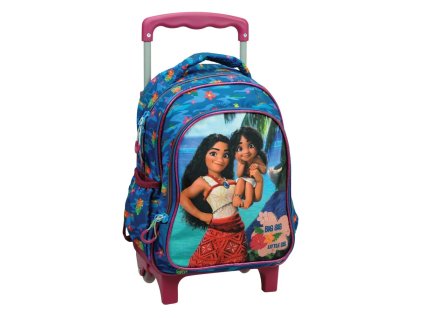 GIM33157072 Dětský cestovní batoh na kolečkách ODVÁŽNÁ VAIANA modrý 30 cm