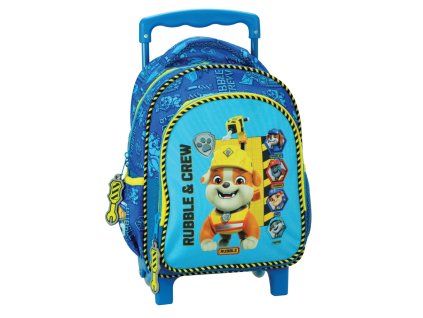 GIM33458072 Dětský cestovní batoh na kolečkách TLAPKOVÁ PATROLA RUBBLE modrý 30 cm
