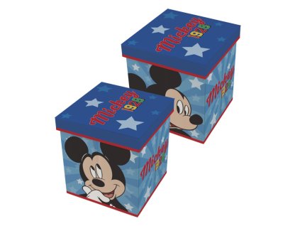 ADX13015WD Taburet MICKEY s hvězdami modrý 30×30×30 cm
