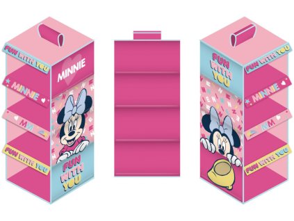 ADX15643WD Závěsný textilní organizér MINNIE růžový