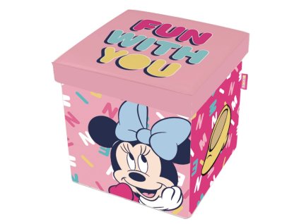 ADX14424WD Taburet MINNIE růžový 30×30×30 cm