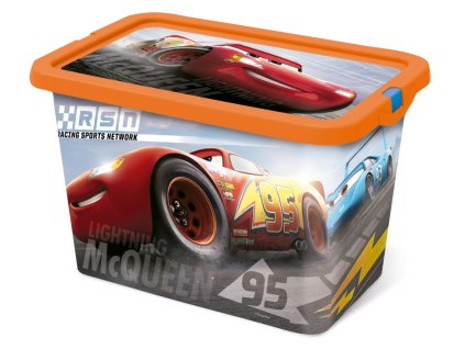 STF02814 Plastový úložný box s víkem CARS 7 L