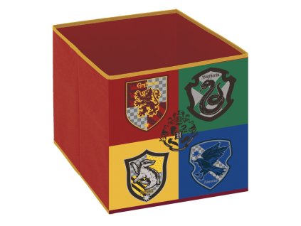 ADX15774HP Úložný skládací box HARRY POTTER se znaky červený 31×31×31 cm