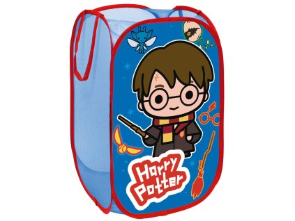 ADX15772HP Úložný koš na hračky HARRY POTTER síťovaný modro-červený 36x58 cm
