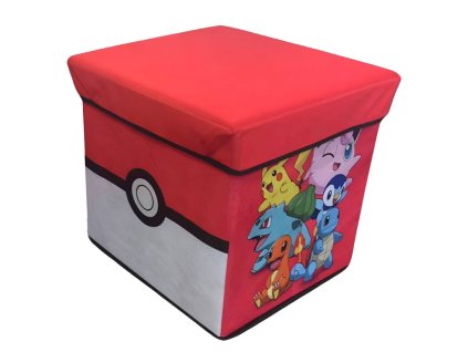 FML353362 Taburet POKÉMONI červený 30×30×30 cm