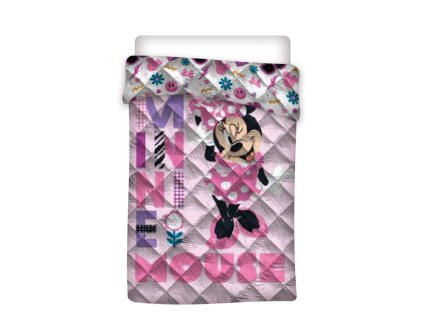 AYM113983 Prošívaný přehoz přikrývka MINNIE MOUSE 140x200cm růžová