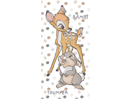 JFK034750 Dětská bavlněná osuška BAMBI béžová 70x140cm