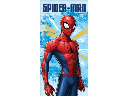 BRM014558 Dětská bavlněná osuška SPIDERMAN modrá 70x140 cm