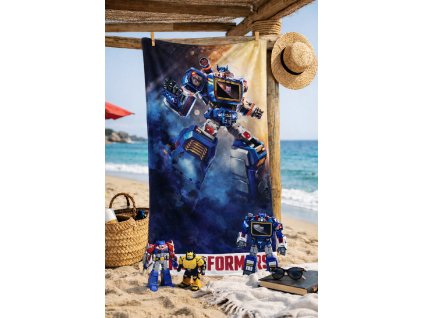 Dětská bavlněná osuška TRANSFORMERS 70x140cm