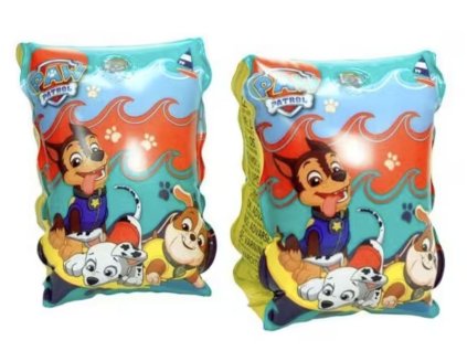 GIM87048120 Dětské nafukovací rukávky TLAPKOVÁ PATROLA v barevných vlnách 25x15 cm
