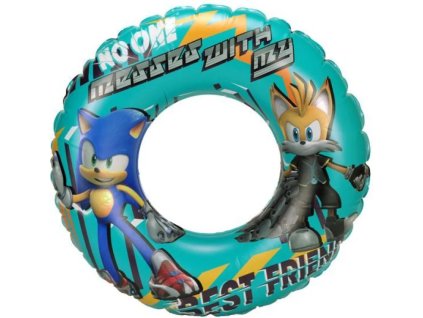 GIM87702110 Nafukovací kruh SONIC modrý 51 cm